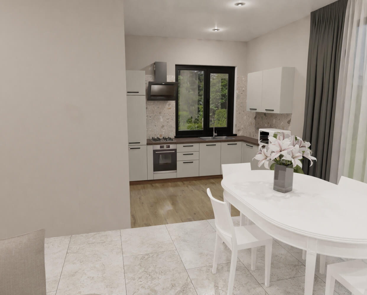 <b>№032</b> Кухня-гостиная 38 м²